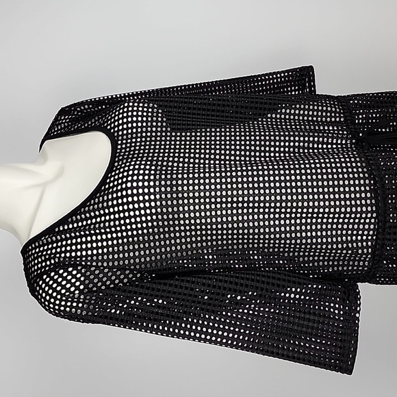 Jordan Taylor Black  Tunic Swim Suit Cover-Up Bathing Suit Cover Size Large - Picture 3 of 12